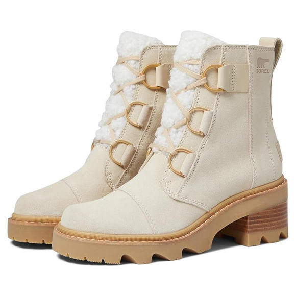 Sorel Women's Joan Now Lace Cozy Boots 7.5 Bleached Ceramic NWT - Picture 2 of 10